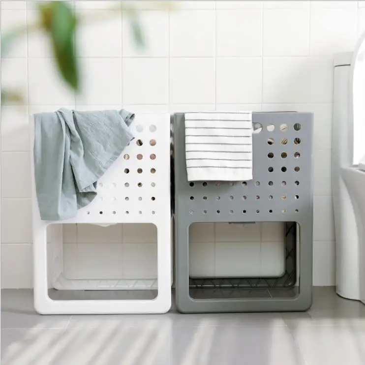 Folding debris storage basket with lege hollow portable hamper home rack clothing towel | Дом и сад