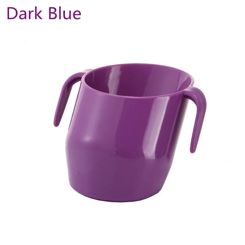 Darkpurple 200 мл BPA бесплатно детская тренировочная чашка для кормления с ручкой конический рот безопасная герметичная чашка детская бутылка для воды - Цвет: Darkpurple