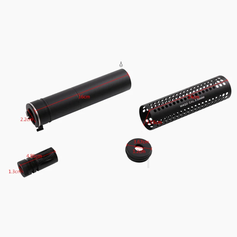 Kublai KAC 14 мм CCW с QD Flash Hide для AEG Airsoft Gel Blaster