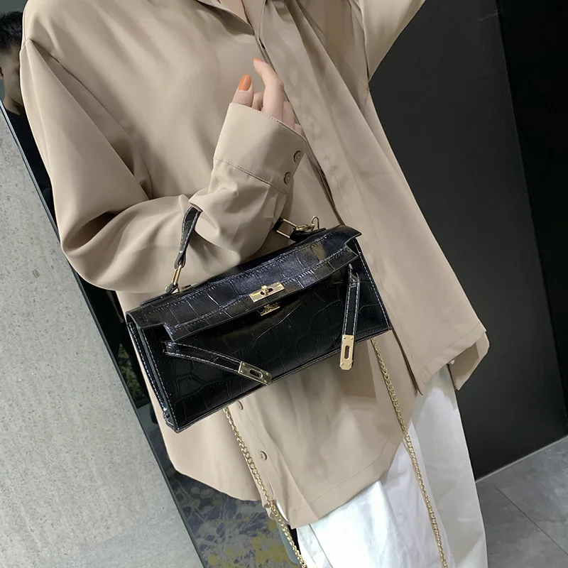 

Fashion Women Crocodile pattern Handbags 2019 New Fashion Chain Ladies Shoulder Bags PU Woman Messenger Bag Bolsos Mujer Bols