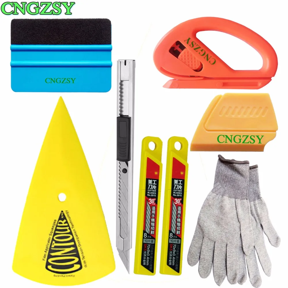 

Новое поступление войлочный Ракель резак нож перчатки стайлинга автомобилей 3D Углеродное Волокно Винил инструмент для обертывания автомобиля наклейки на автомобиль установить набор инструментов K56