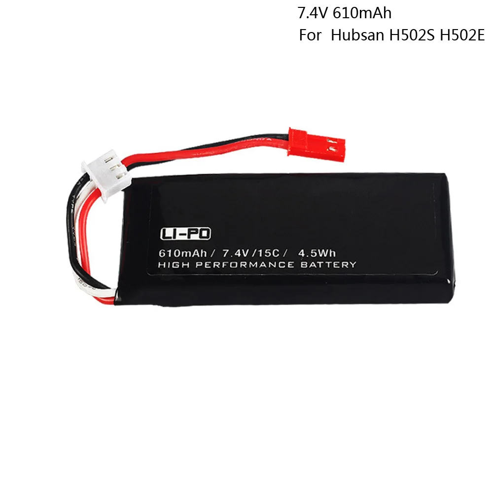 Батарея для Hubsan H502S H502E RC Quadcopter запасные части 7,4 V 610mAh 15C Высокая емкость 2S 7,4 V 610 mah Lipo батарея