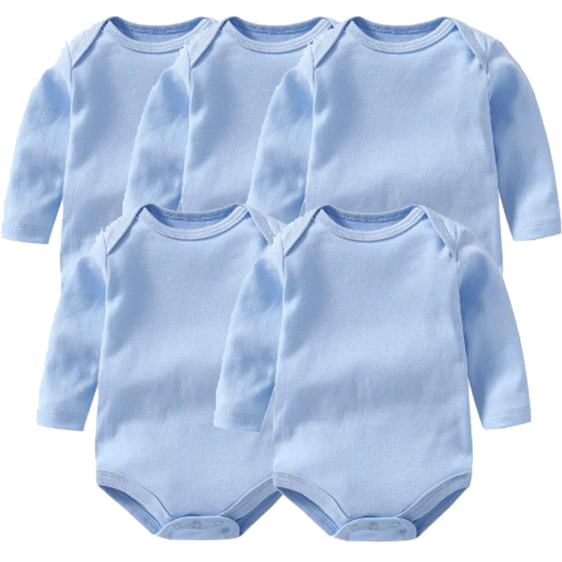 5 шт./лот комплекты одежды для новорожденных детские комбинезоны из хлопка с