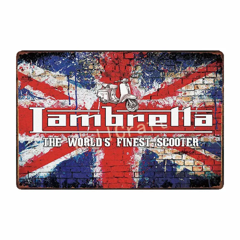 [WellCraft] Lambretta двигательные металлические знаки для дома, отеля, настенные таблички, железная живопись, клубный магазин, классический винтажный декор, 20*30 см FG-204 - Цвет: WA 1775