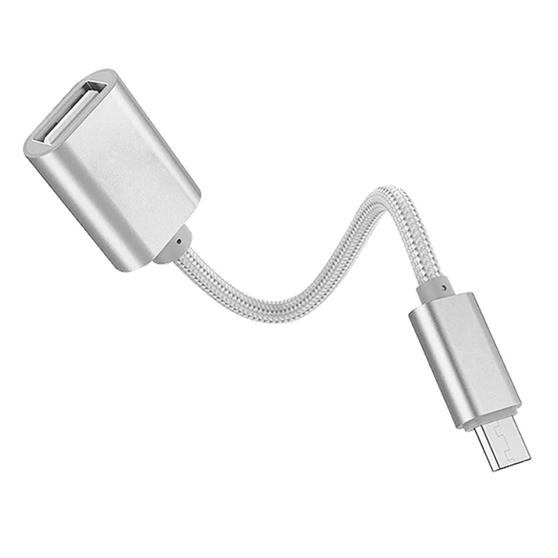 Micro USB OTG кабель адаптер для Xiaomi Redmi Note 5 Micro USB разъем для samsung S6 планшет Android USB 2,0 OTG адаптер - Цвет: Silver