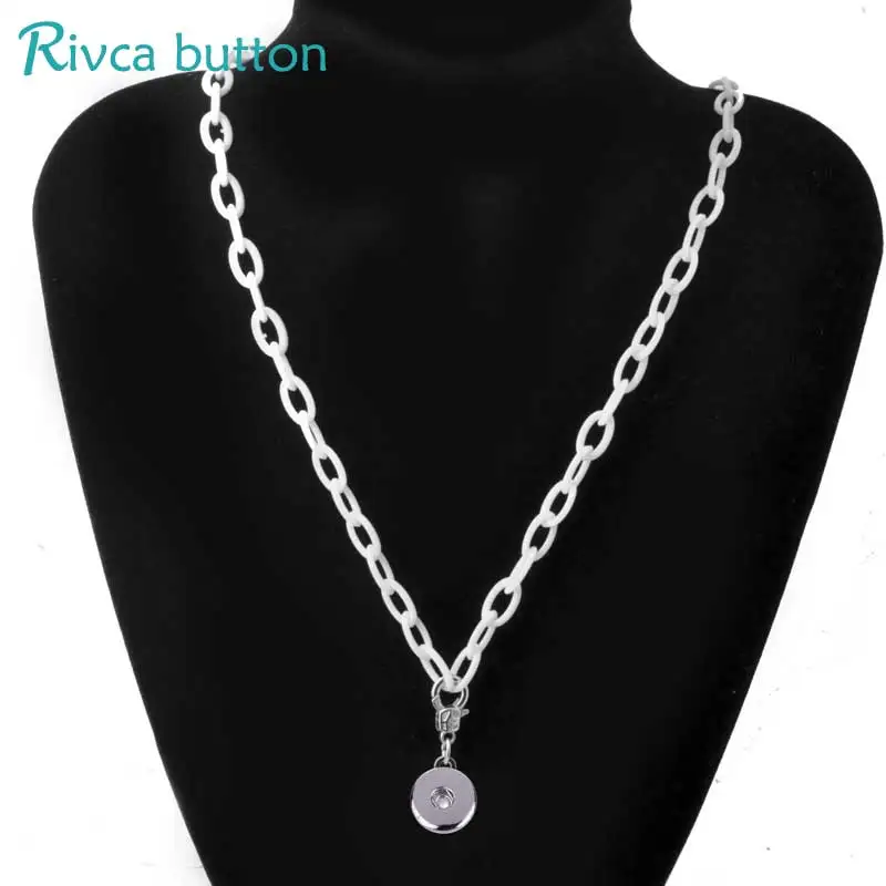 P00746-6 хит продаж европейский стиль кулон ожерелья подходит для DIY 18 мм кнопка