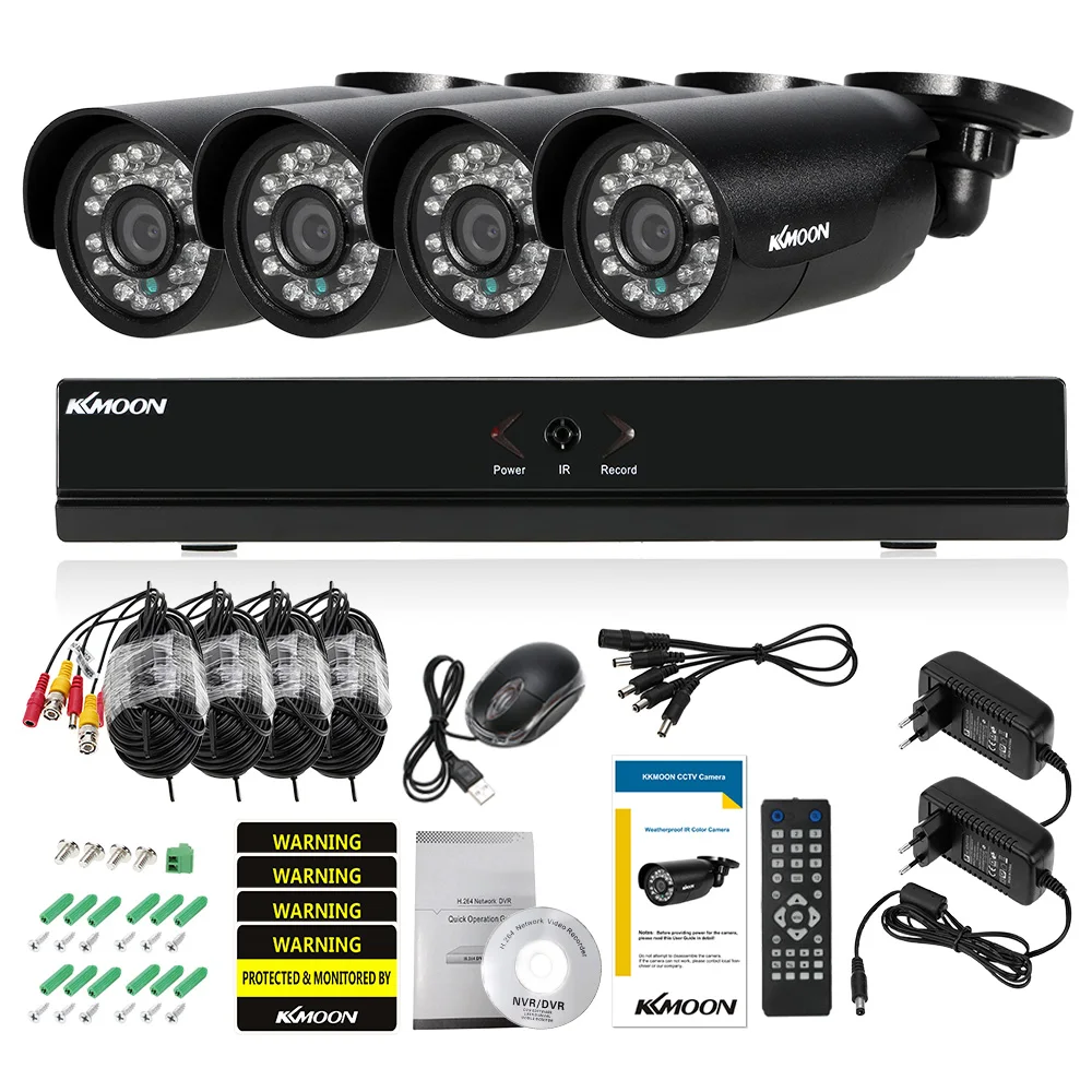 KKmoon 8CH система скрытого наблюдения HDMI DVR комплект 800TVL наружная камера безопасности Система 960H D1 DVR 4 шт. ИК Водонепроницаемая система наблюдения ссtv евро сток