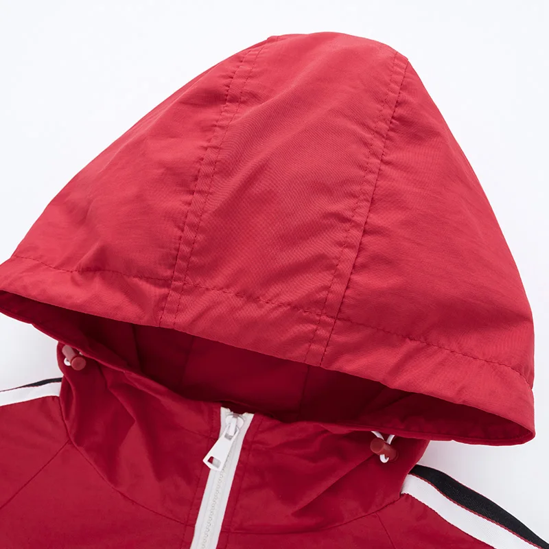 Мужская спортивная куртка SEMIR весенняя на молнии с вышитым капюшоном и боковыми