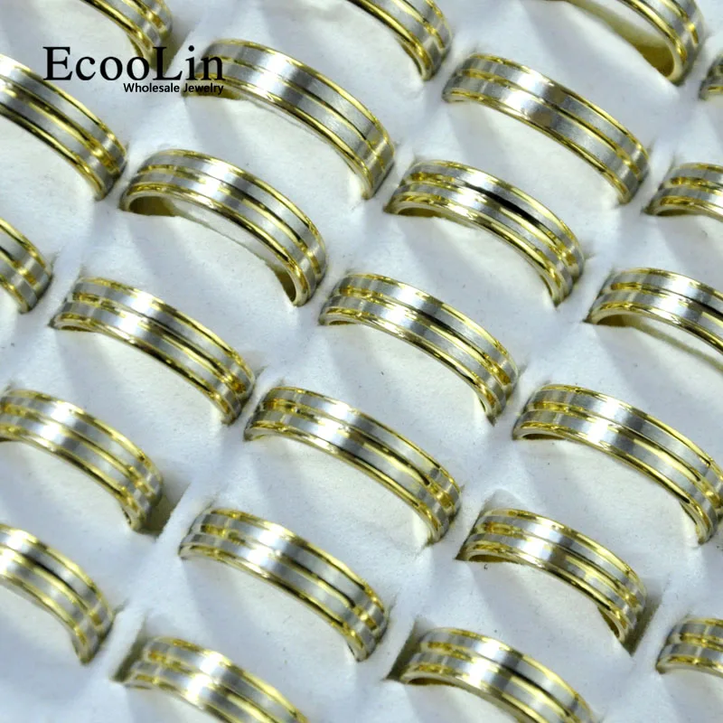 100 шт. кольца из нержавеющей стали в матовую полоску|stainless steel ring|brand rings for womenfashion