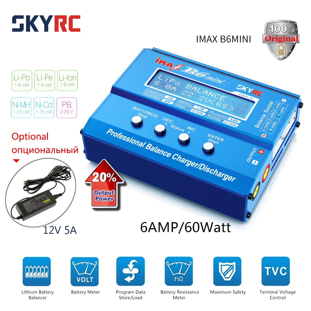 100% оригинал Skyrc IMAX B6 мини 60 Вт баланс RC Зарядное устройство/dis устройство для
