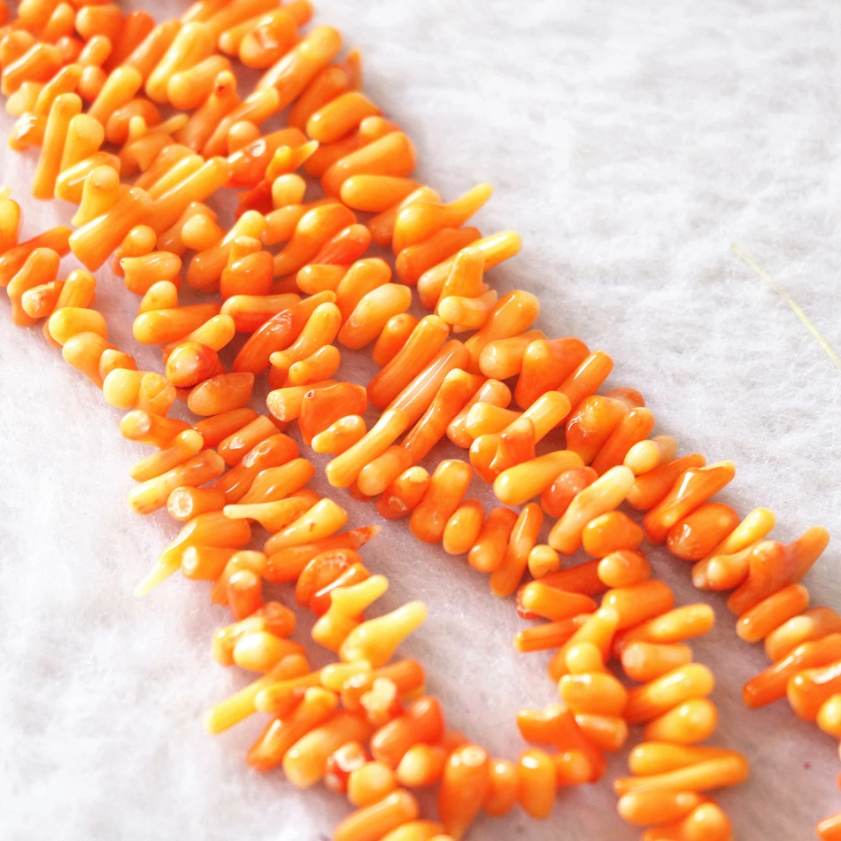 Новые оранжевые коралловые неровные гравитационные камни 3x8 мм подвески