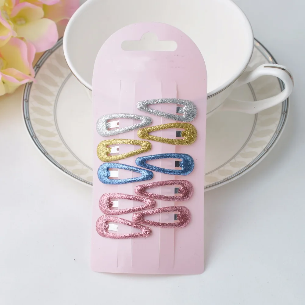 Заколки для волос с маленькой серебристой застежкой 10 шт.|metal snap hair clips|snap clipshair clip |
