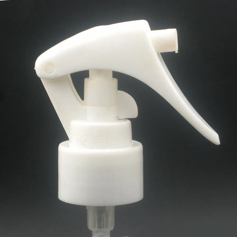 Серебристая металлическая бутылка 50 мл с белым/черным пусковым распылителем