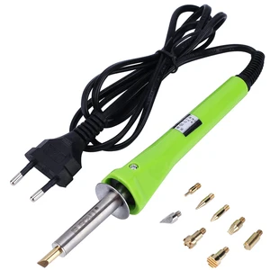 ESI-118 гравировка древесная пирография инструмент US EU plug 220V 30 Вт для выжигания по дереву Комплект паяльник с набором инструментов дровяная стамеска