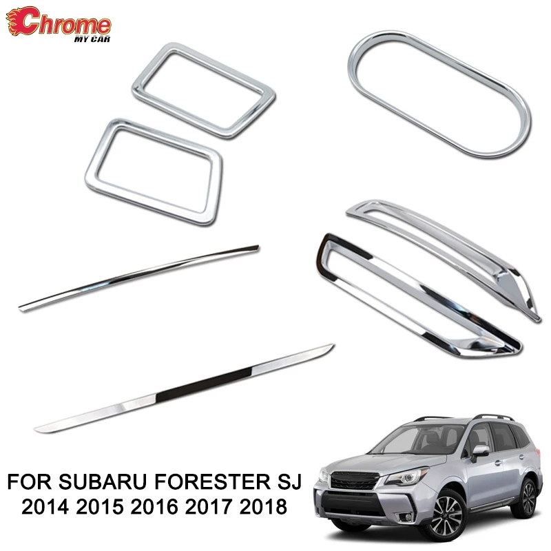 Для Subaru Forester SJ задний противотуманный светильник, накладка на багажник, хромированная накладка, молдинг, аксессуары, автомобильный Стайлинг