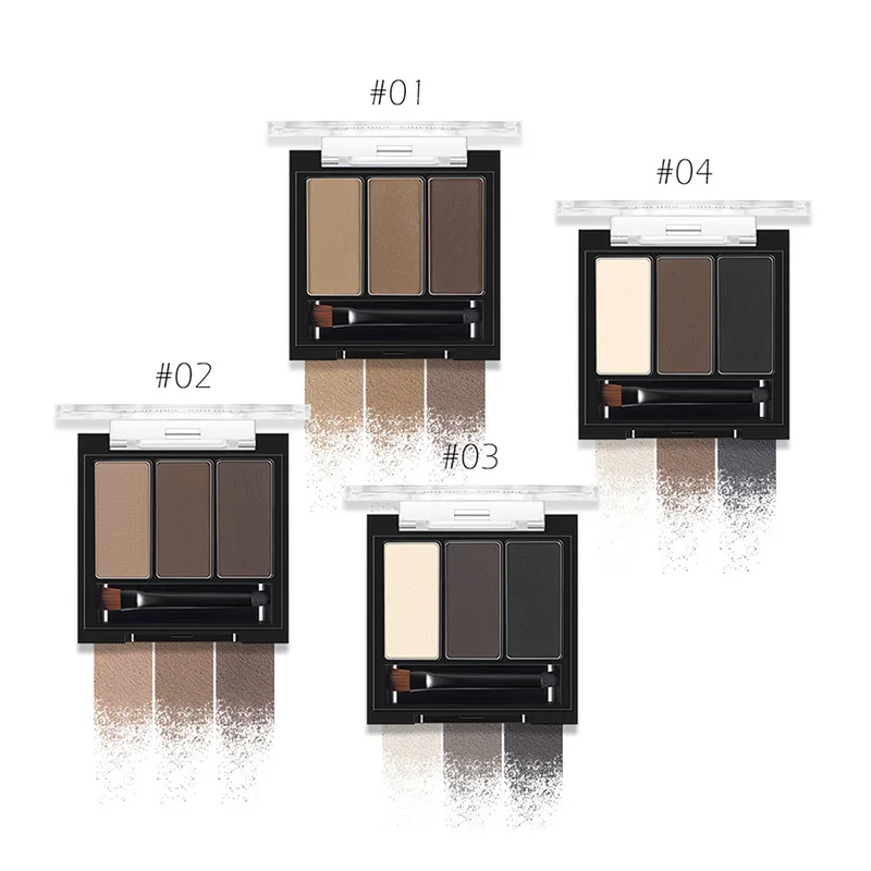 1 бровей крем косметический кисти + зеркало коричневый Черный Eye Brow Powder