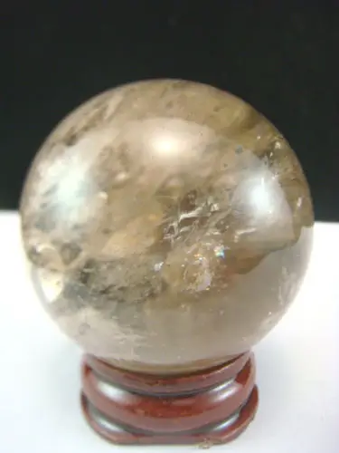 NATURAL SMOKY QUARTZ CRYSTAL SPHERE BALL w Wooden Stand | Дом и сад