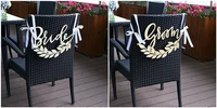 groom and bride chair back signsolive branch wooden chair sign wedding calligraphywedding photo prop