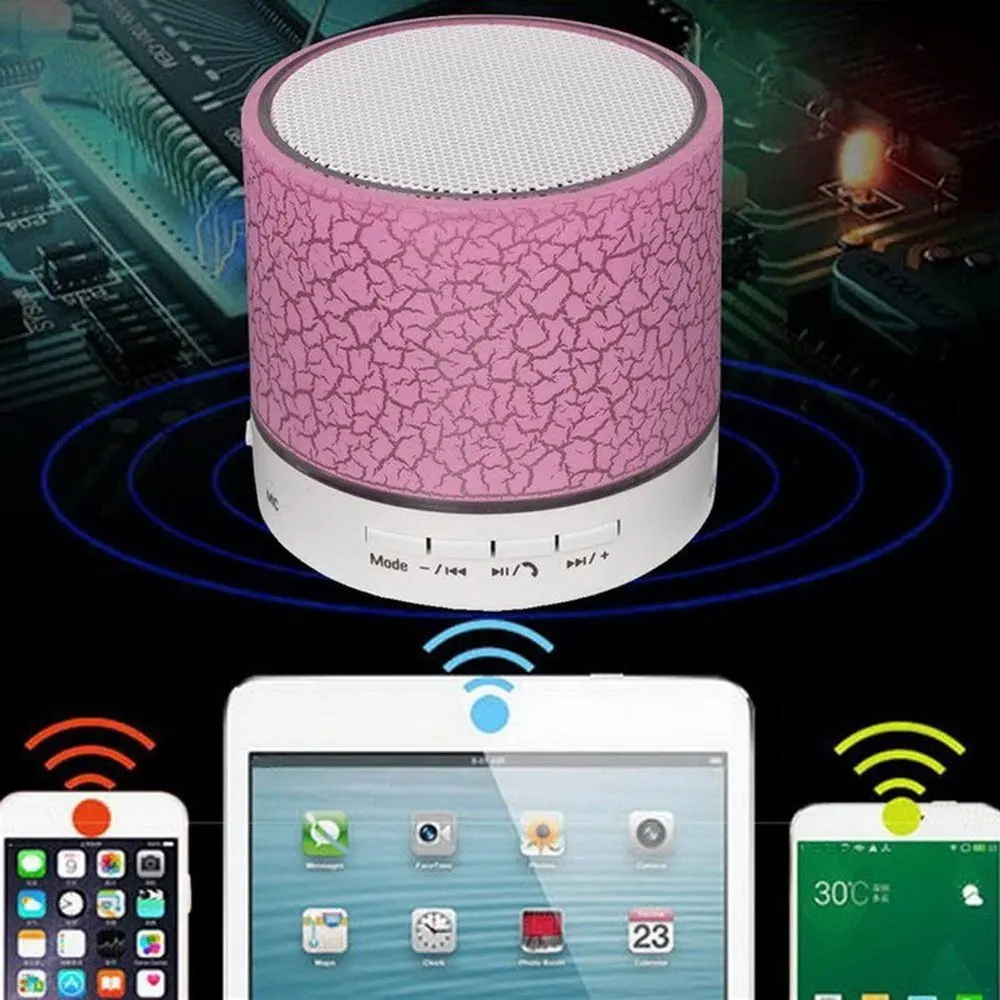 Bluetooth Колонка светодиодный мини беспроводной TF USB FM портативный музыкальный громкий динамик s ручной звонок для iPhone 6 телефона ПК с микрофоном