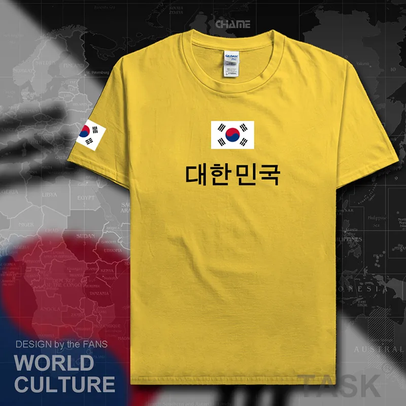 Футболки из Южной Кореи для мужчин KOR, футболки из Джерси, хлопок, футболка для поклонников встреч, одежда для фитнеса, корейский флаг - Цвет: T01daisy