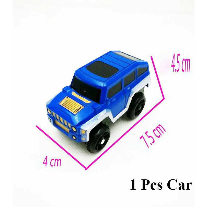 1Pcs Car DIY собрать Универсальный Гоночный Набор трек автомобиль гибкий развивающий вагон головоломка игрушка для детей - Цвет: 1Pcs Car