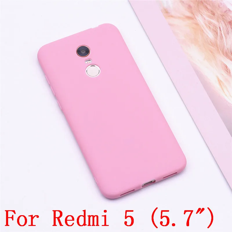 Pink Мягкий чехол из ТПУ для Xiaomi Redmi 5, чехол для Xiaomi Redmi 5 Plus, матовый Мягкий силиконовый чехол для телефона, чехол для Redmi 5/5 Plus, чехол s - Цвет: Pink