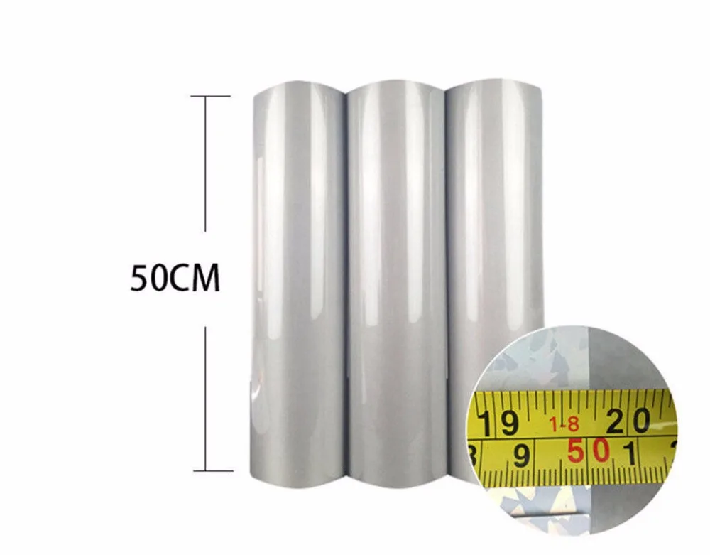 Серебристая отражающая теплопередающая виниловая пленка для футболки с утюгом