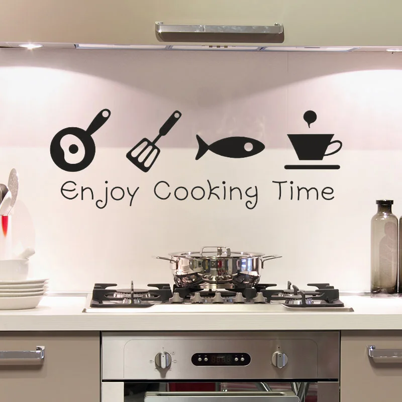 

Cartoon cooking kitchen Wall Sticker PVC Living room Kitchen Background home decoration Mural Art Decals stickers JJJBT17