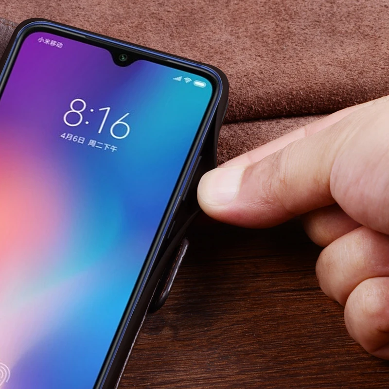 Чехол-книжка AIBOULLY из натуральной кожи для Xiaomi 9 9SE защитный чехол телефона кожаный