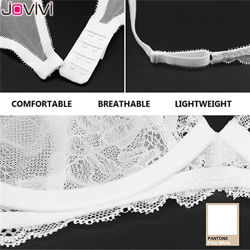Jovivi 1 шт. 32A 36DD женский кружевной сексуальный бюстгальтер без подкладки на