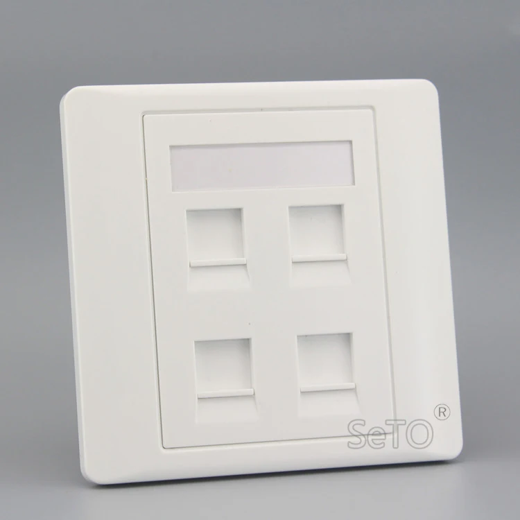 Сетевая панель SeTo RJ45 Cat6 тип 86 двойная замкнутая цепь настенная для телевизора