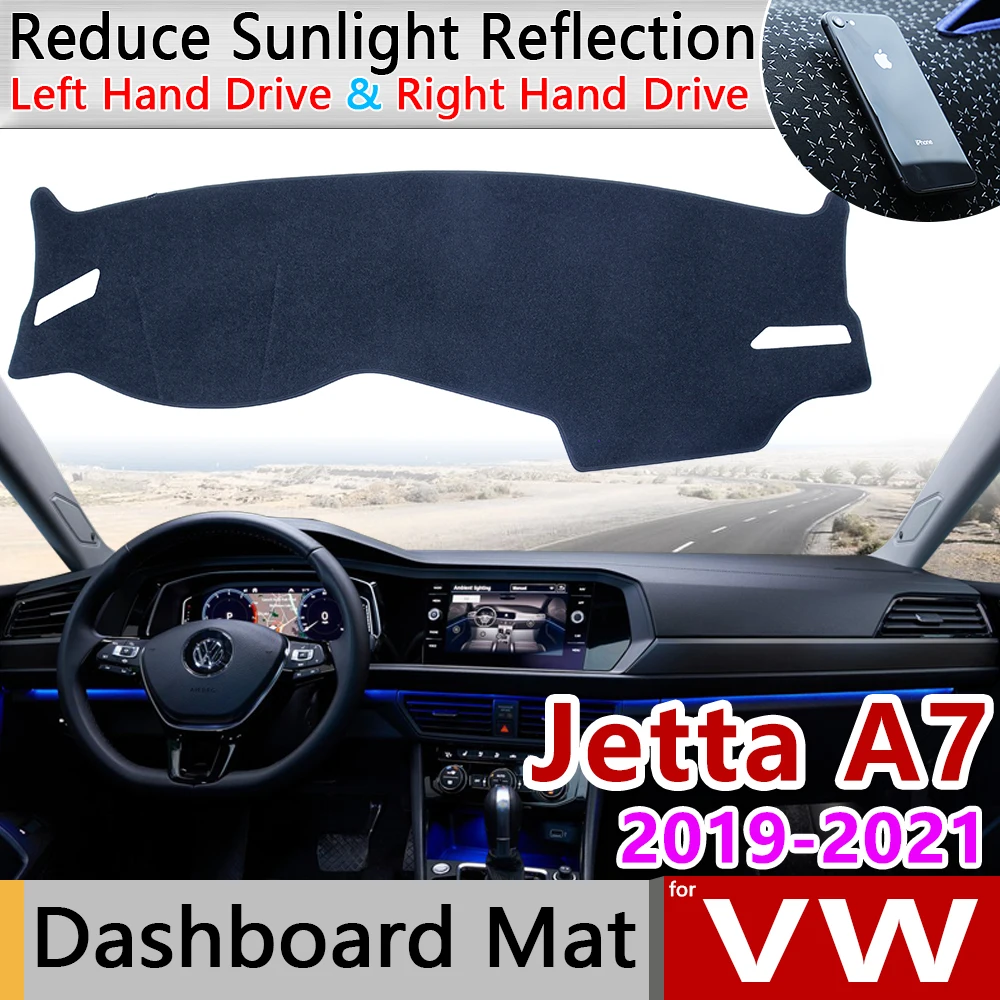 Для Volkswagen VW Jetta 7 A7 MK7 2019 2020 2021 Противоскользящий коврик на приборную панель