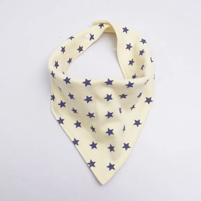 yellow star Muslinlife, высокое качество, новые хлопковые детские слюнявчики, тряпки, модные детские банданы с принтом животных, Слюнявчики, слюнявчики - Цвет: yellow star