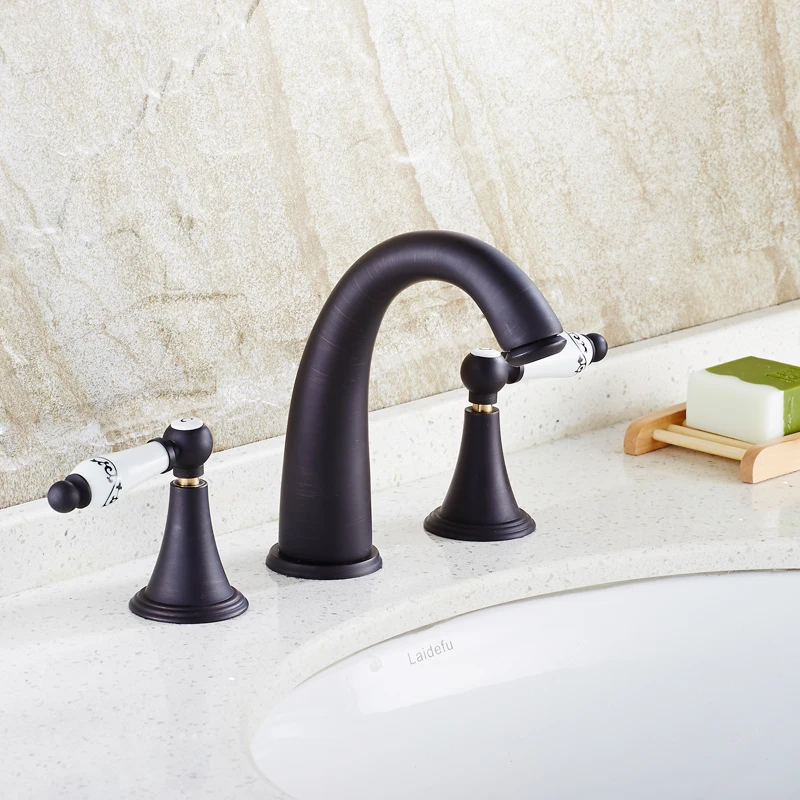 Смесители для кухни черный матовый латунь Ванная Комната Раковина фарфоровый