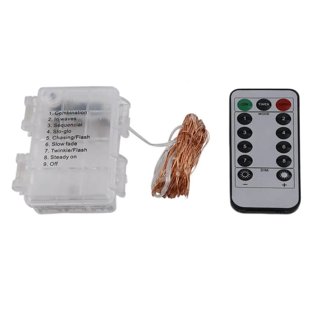 6 м 60LED медная проволока светящаяся гирлянда свет шнура с пультом дистанционного