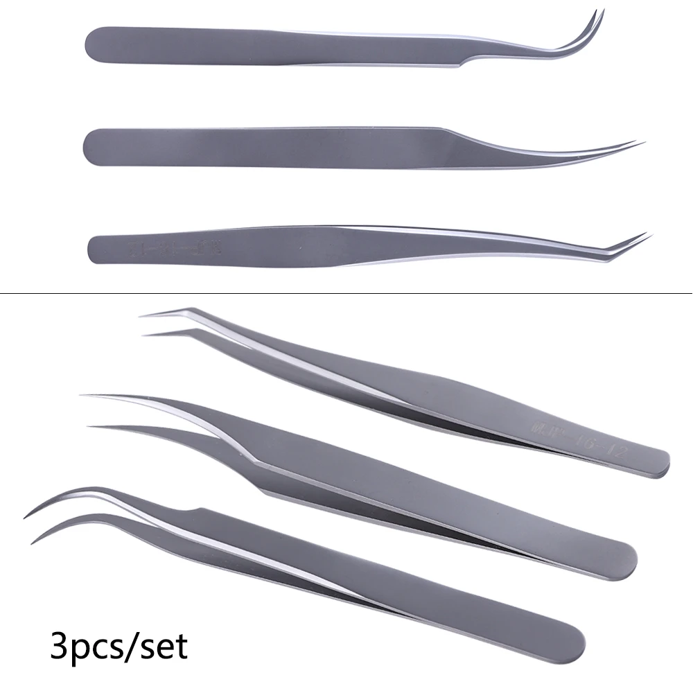 3 шт./компл. щипцы для завивки ресниц из нержавеющей стали удлиненные