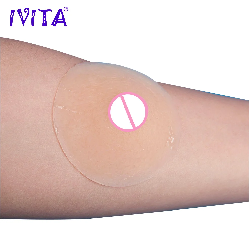 

IVITA Realistic Silicone Breast Forms Fake Nipples Chest Paste Bump Round Shape S,M,L,XL Size Silicon Nipple Breasts Shemale