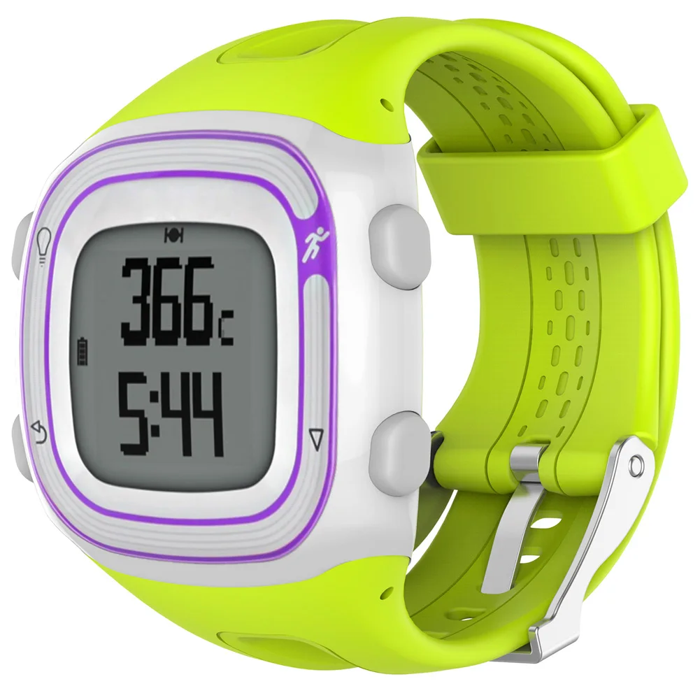 Ремешок ALLOYSEED силиконовый для Garmin Forerunner 10/15 сменный Браслет с металлической