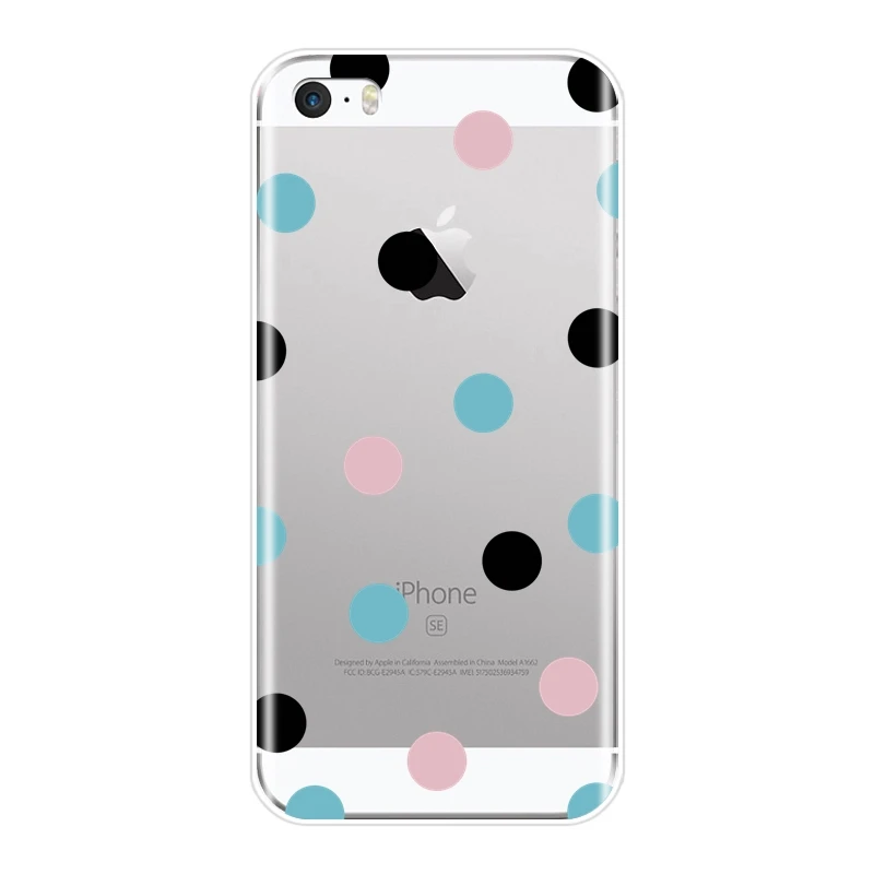 Чехол для телефона из ТПУ Apple iPhone 5 5C 5S SE 4 4S мягкий силиконовый чехол в красный