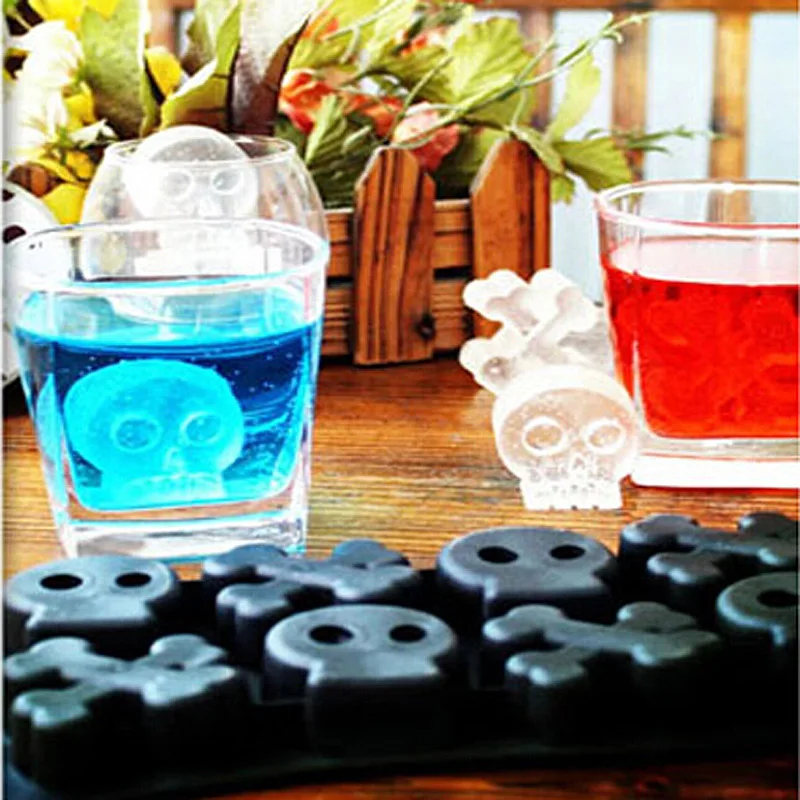 Бесплатная доставка форма в виде черепа силиконовые инструменты для кубиков