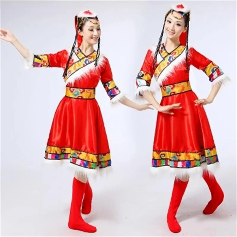 

Chinese festival costume Mongolian dance Fancy Dress Costumes Dres Ethnic Mongolian Dance Costume Performance Clothing