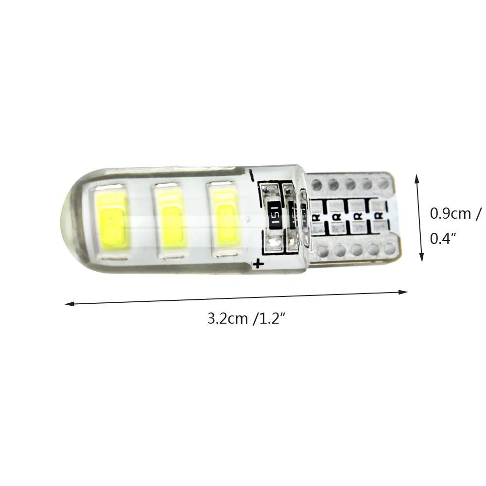 50X T10 W5W светодиодный светильник для салона автомобиля 2835 12 SMD лампа 12В 194 501 Клин