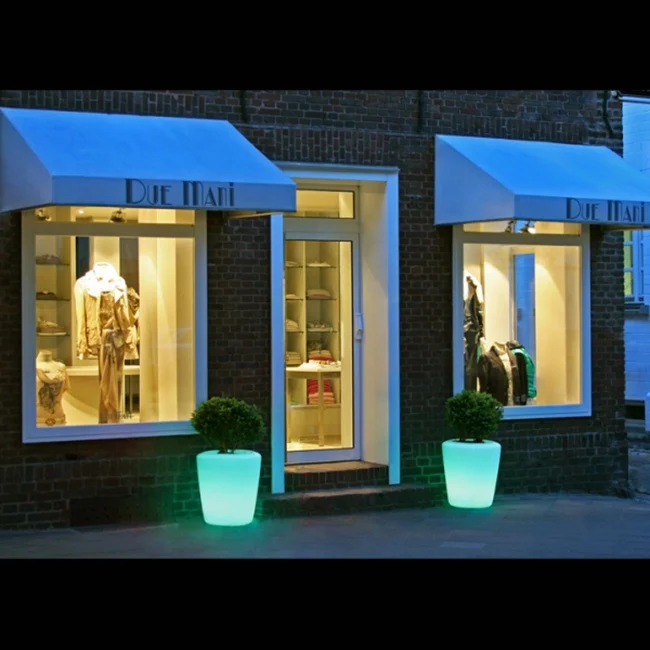 RGB Изменение цвета Светодиодная ваза свет светодиодный цветочный горшок с