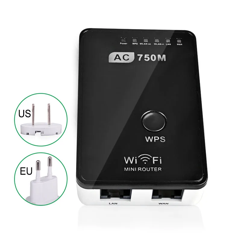 Горячие Мини Беспроводной маршрутизатор 750 Мбит Dual-Band 2.4/5 ГГц Wi-Fi Repeater Booster 802.11 ac/