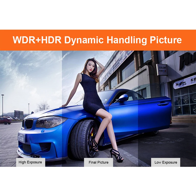 QUIDUX Автомобильный видеорегистратор 4 &quotips сенсорный экран супер ночного видения