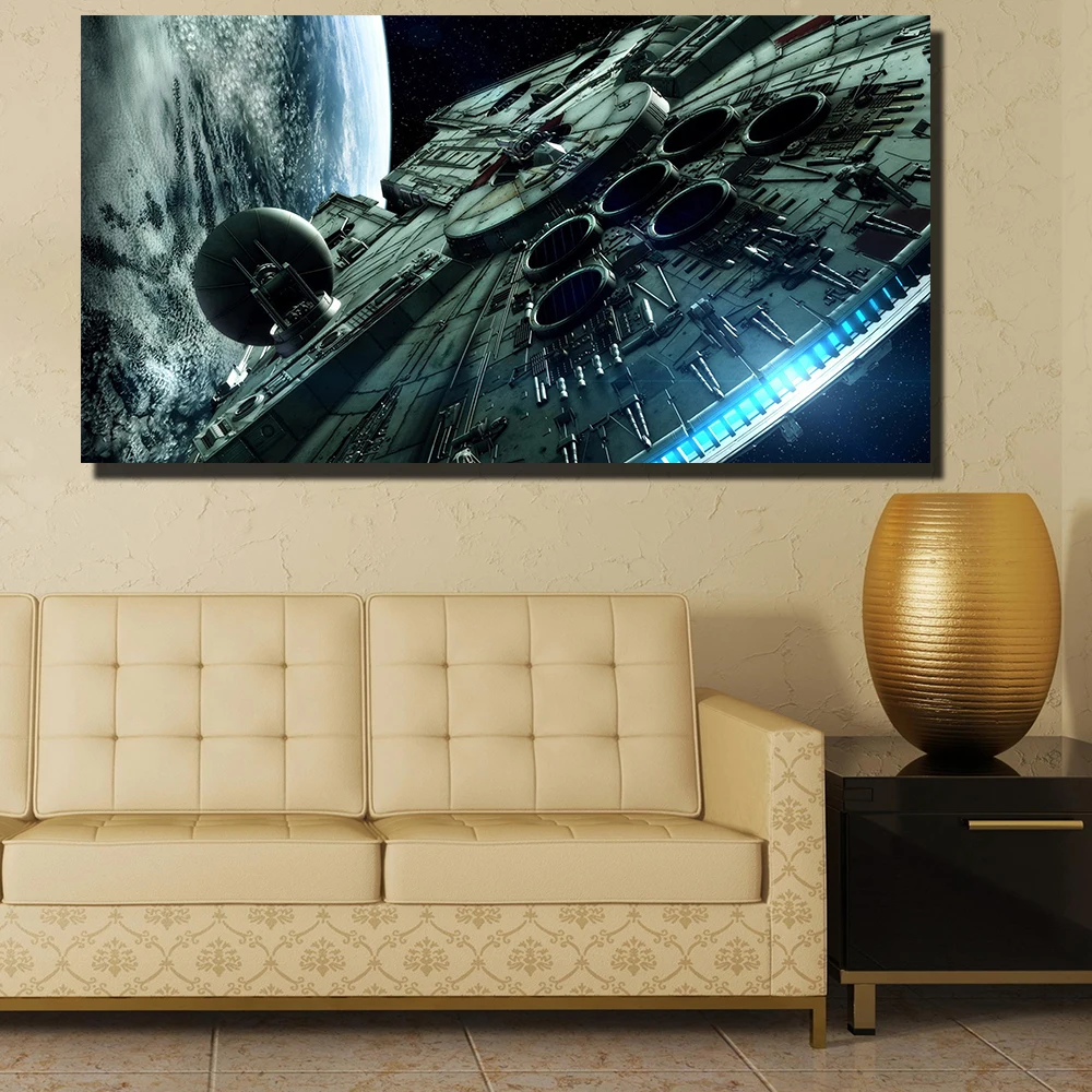 QKART картины для фотографий современный холст космический корабль настенные