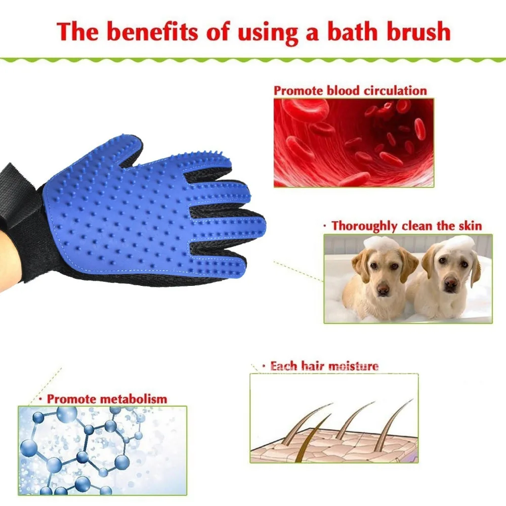 1 шт. Pet Уход за лошадьми мягкая перчатка Deshedding расческа для кошки или собаки ухода