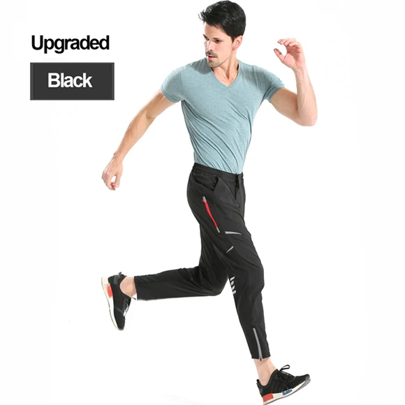 Upgraded Black WEST BIKING штаны для велоспорта мужские спортивные штаны дышащие Светоотражающие брюки уличная спортивная одежда Ciclismo велосипедные штаны - Цвет: Upgraded Black