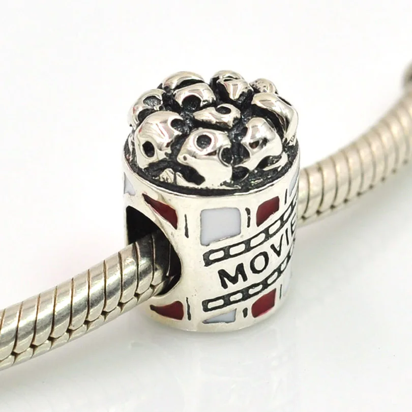 Подходит для браслета-шарма Pandora Оригинальные Серебряные эмалированные