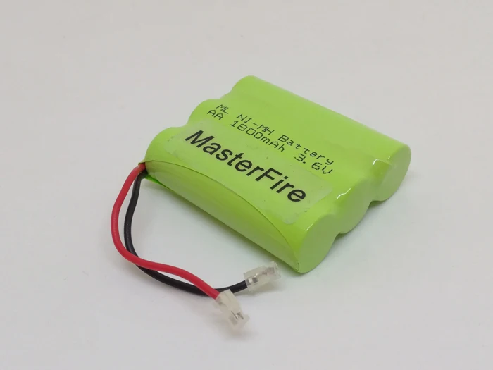 

6pcs/lot New MasterFire Ni-MH AA 3.6V 1800mAh Ni MH Rechargeable Battery Cordless Phone Batteries Pack With Plugs
